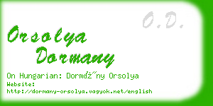 orsolya dormany business card